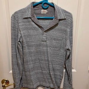 Faherty | Men’s Medium (M) Long-Sleeve Pocket Polo | Gray | Great Condition